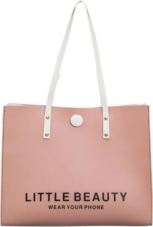 Women Shoulder Bag Fashionable New Pattern Minimalist Decorative Strap Large Capacity Handbag Shoulder (Red, One Size)