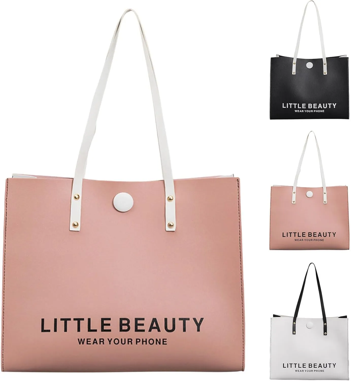 Women Shoulder Bag Fashionable New Pattern Minimalist Decorative Strap Large Capacity Handbag Shoulder (Red, One Size)