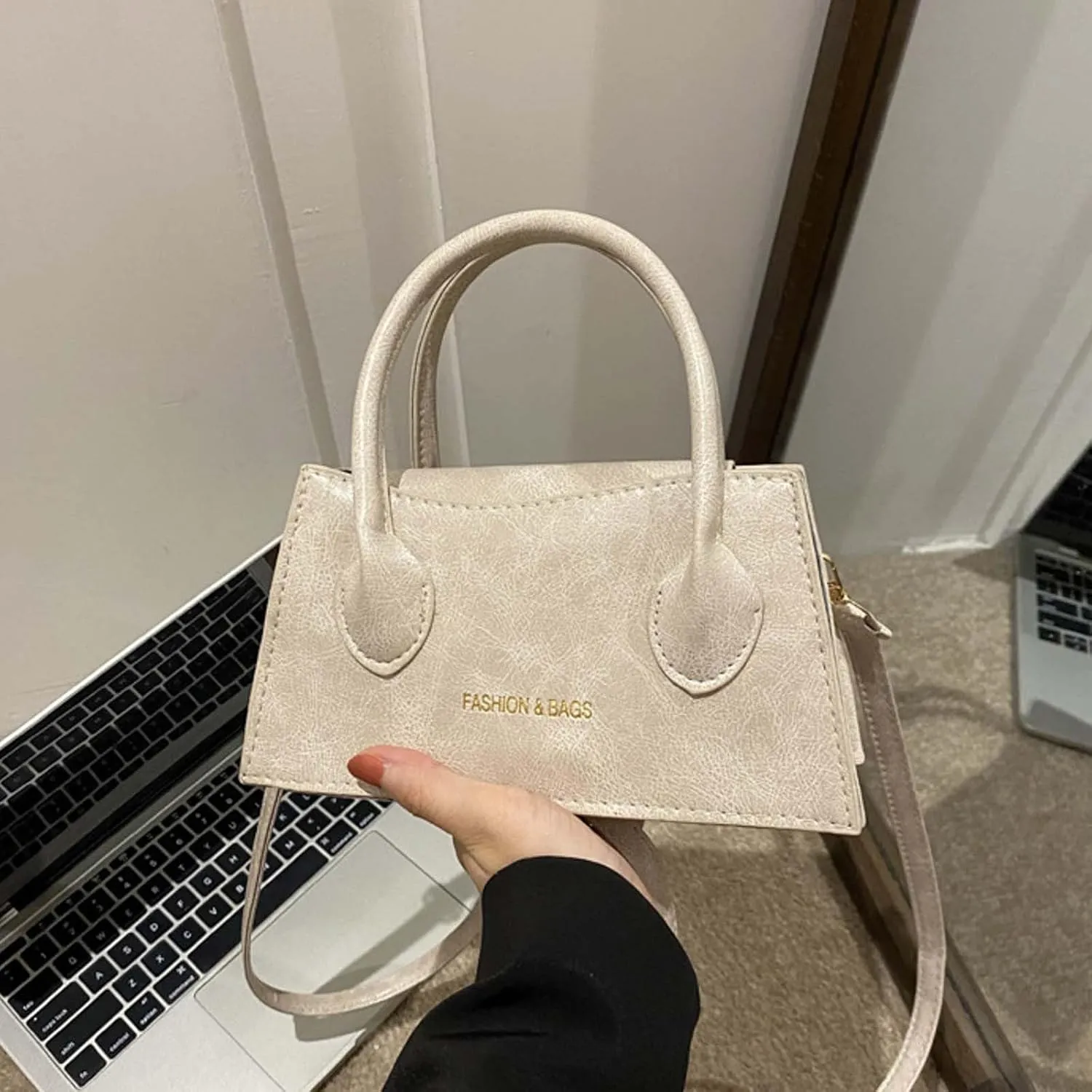 Women Shoulder Bags Fashion New Pattern Solid Color Retro Handbag Casual Messenger Bag Shoulder Sling (White, One Size)