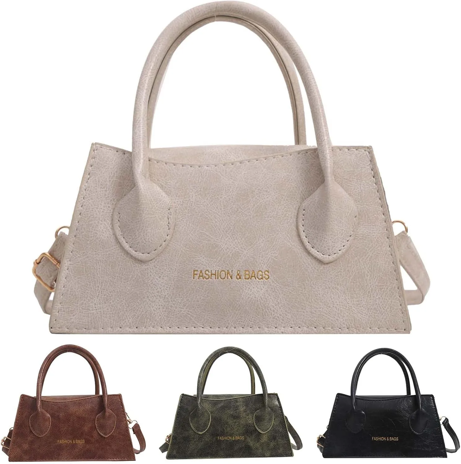 Women Shoulder Bags Fashion New Pattern Solid Color Retro Handbag Casual Messenger Bag Shoulder Sling (White, One Size)