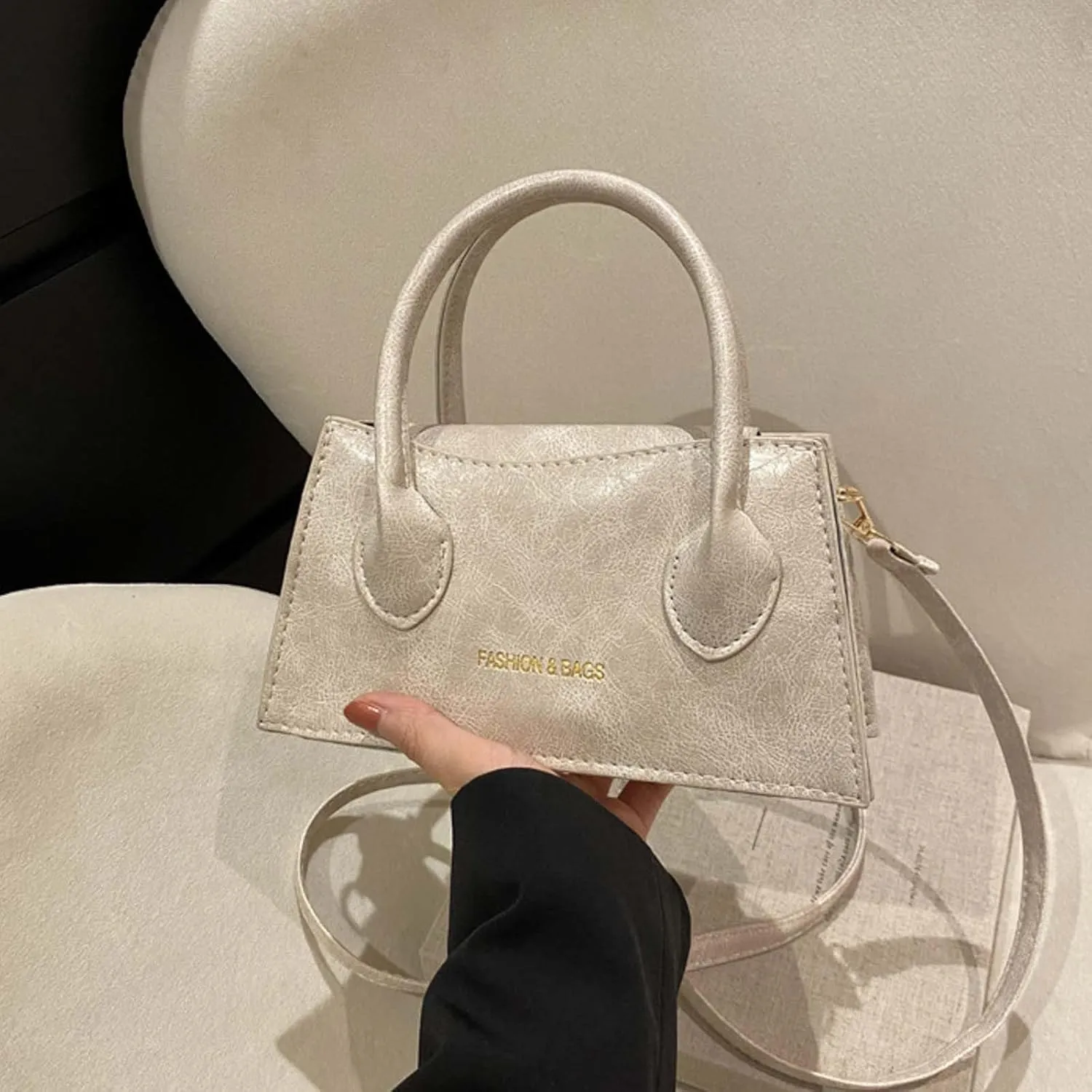 Women Shoulder Bags Fashion New Pattern Solid Color Retro Handbag Casual Messenger Bag Shoulder Sling (White, One Size)