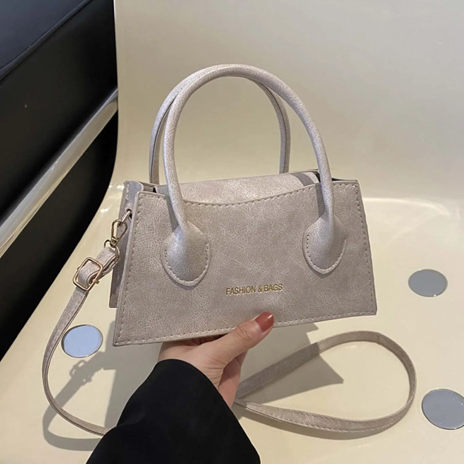 Women Shoulder Bags Fashion New Pattern Solid Color Retro Handbag Casual Messenger Bag Shoulder Sling (White, One Size)