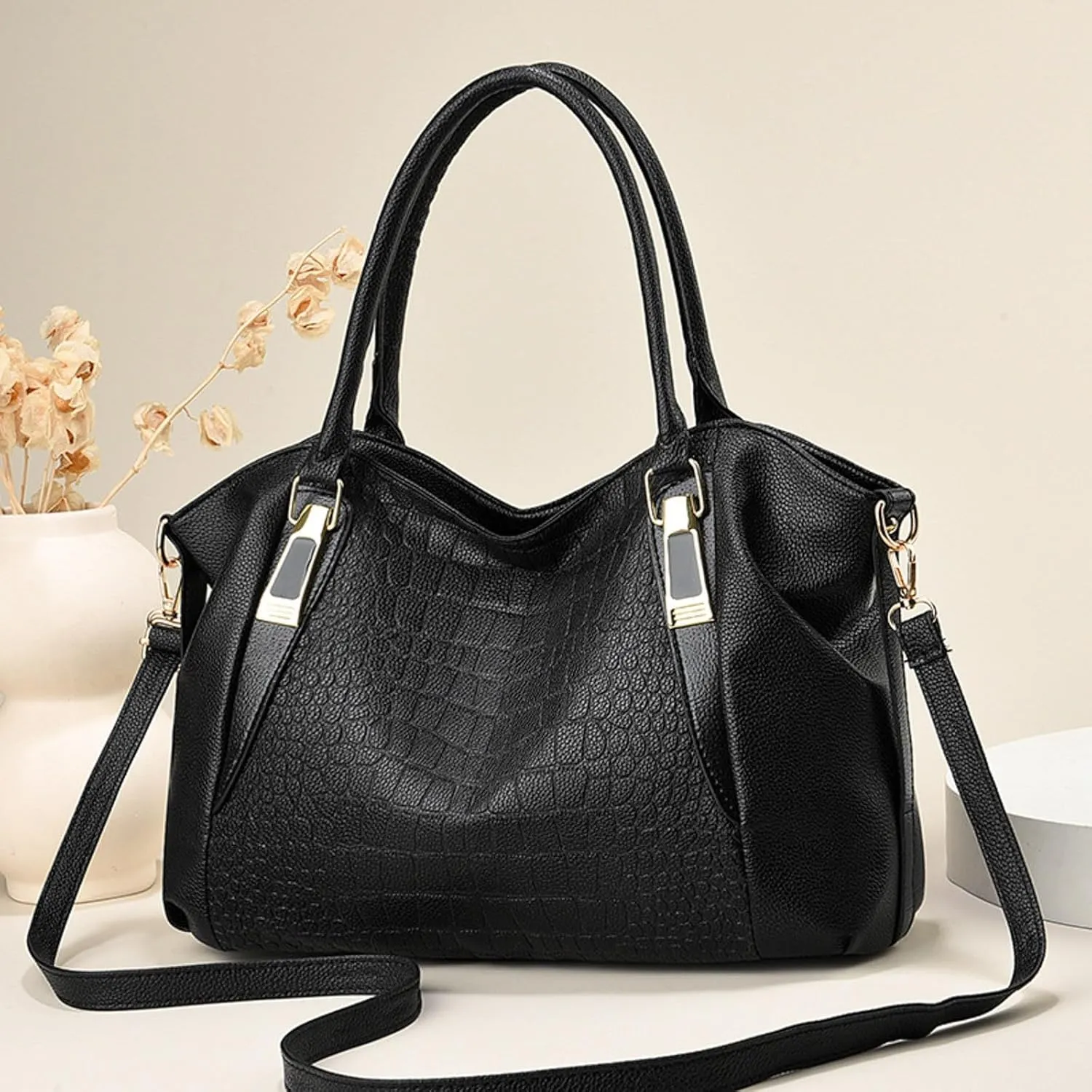Women Shoulder Handbag Fashionable And Simple Women's Large Capacity Soft Leather Texture Casual Crossbody Bag