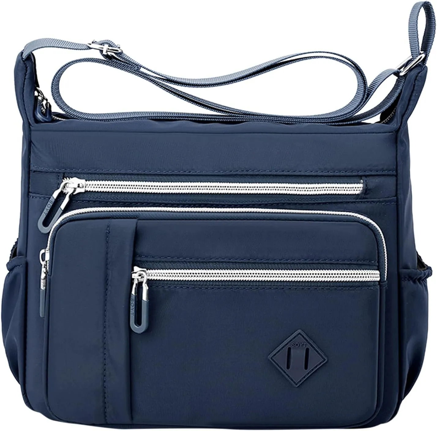 Women Shoulder Handbag Roomy Multiple Pockets Bag Ladies Crossbody Purse Fashion Tote Top Handle (Dark Blue, One Size)