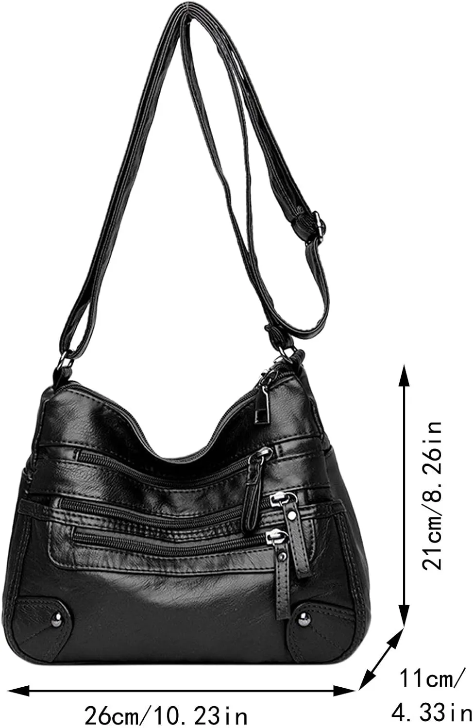 Women Soft Leather Shoulder Bags Layer Classic Crossbody Bag Luxury Designer Handbag And Purse Shoulder (Grey, One Size)