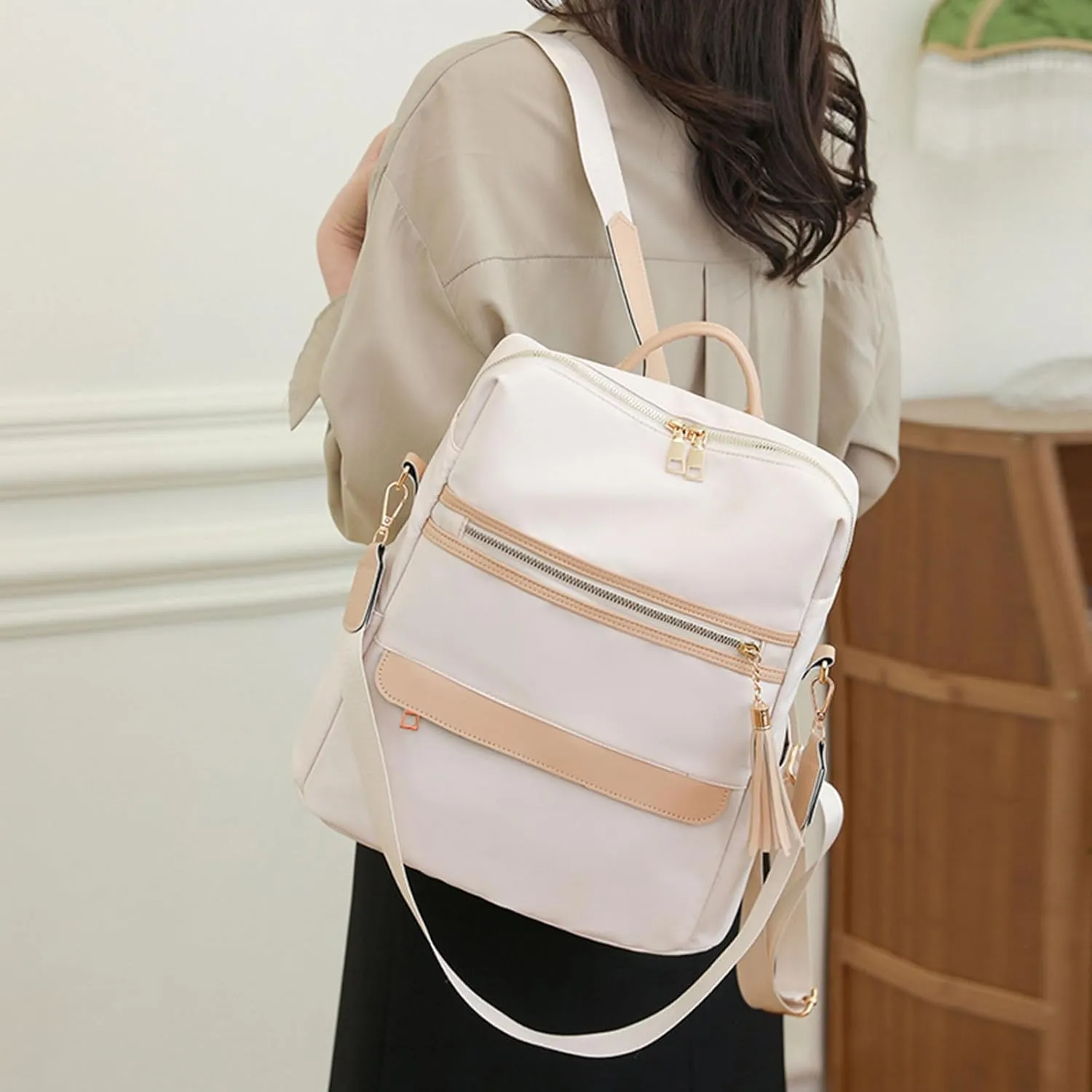 Women's Backpack Fashionable Small Schoolbag Comfortable Practical Layered Backpacks Clear Backpacks for Adults