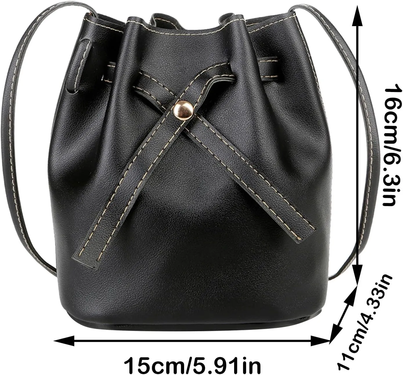 Women's Bags Trendy Fashion Drawstring Lady Bags Border Casual Handbag Crossbody Shoulder Bag (Dark Green, One Size)