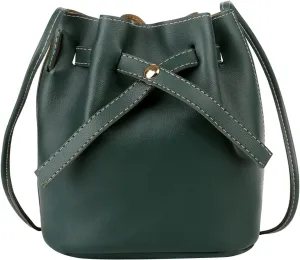 Women's Bags Trendy Fashion Drawstring Lady Bags Border Casual Handbag Crossbody Shoulder Bag (Dark Green, One Size)