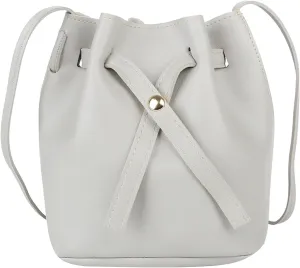 Women's Bags Trendy Fashion Drawstring Lady Bags Border Casual Handbag Crossbody Shoulder Bag (Light Gray, One Size)