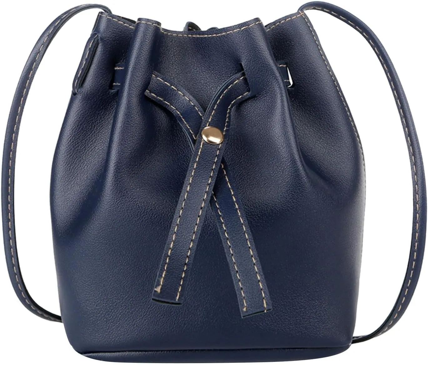 Women's Bags Trendy Fashion Drawstring Lady Bags Border Casual Handbag Crossbody Shoulder Bag Shoulder (Blue, One Size)