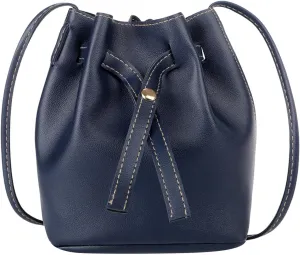 Women's Bags Trendy Fashion Drawstring Lady Bags Border Casual Handbag Crossbody Shoulder Bag Shoulder (Blue, One Size)