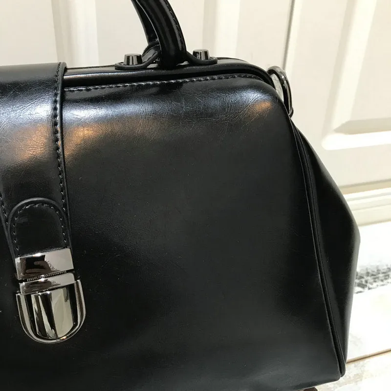 Women's Black Doctor Bag