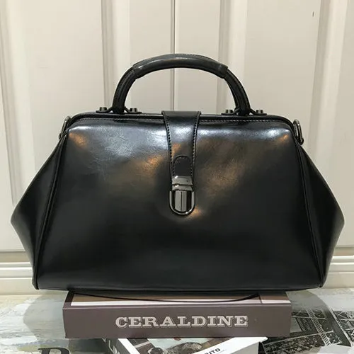 Women's Black Doctor Bag
