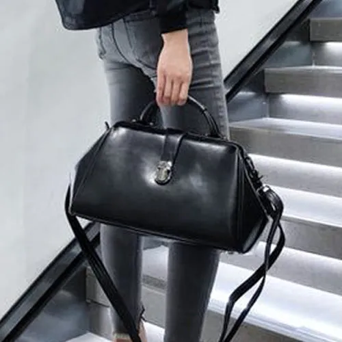 Women's Black Doctor Bag