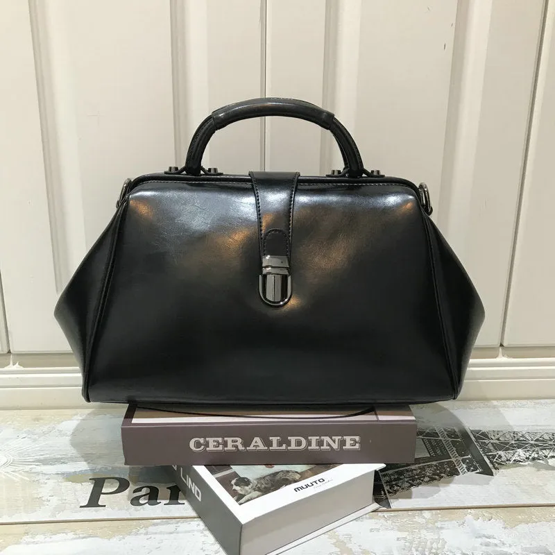 Women's Black Doctor Bag