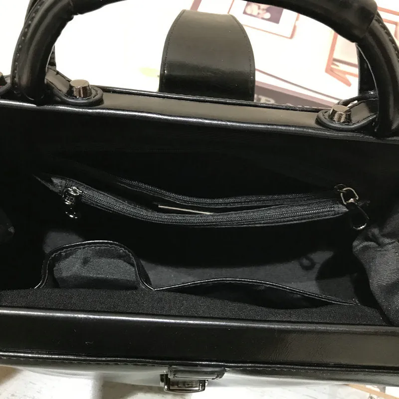 Women's Black Doctor Bag