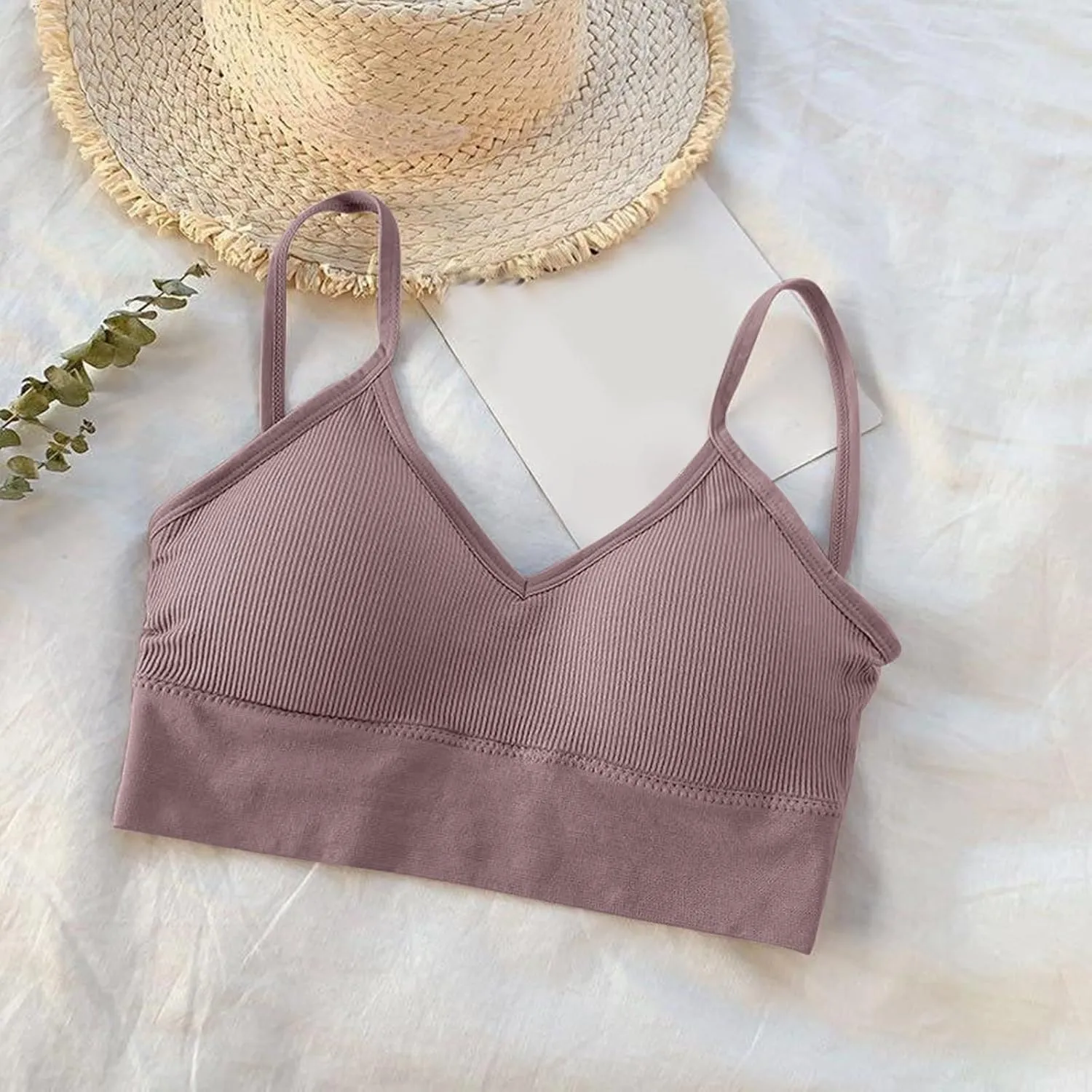 Women's Casual Sports Bras for Women High Support Large Bust Sports Bra Compression Training Tank High Impact Solid