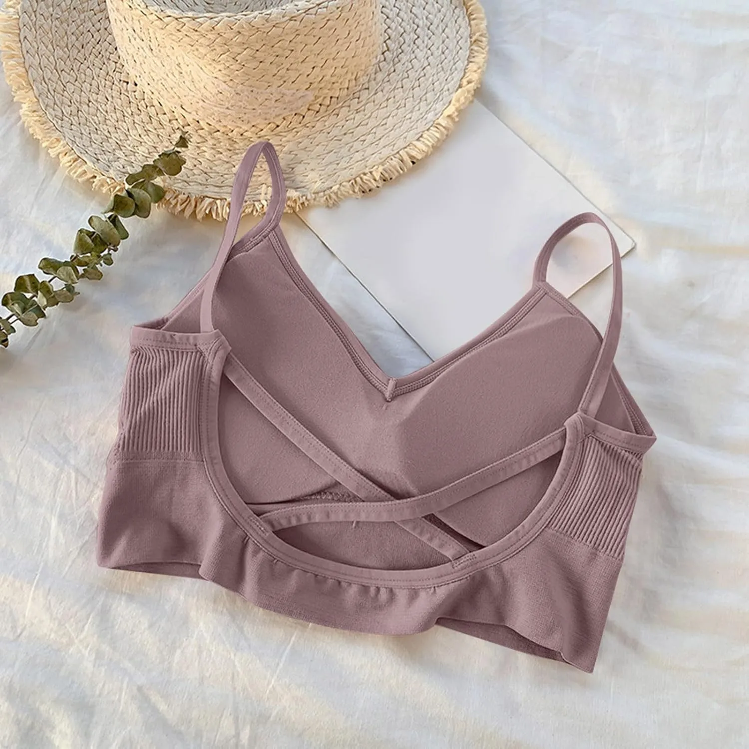 Women's Casual Sports Bras for Women High Support Large Bust Sports Bra Compression Training Tank High Impact Solid