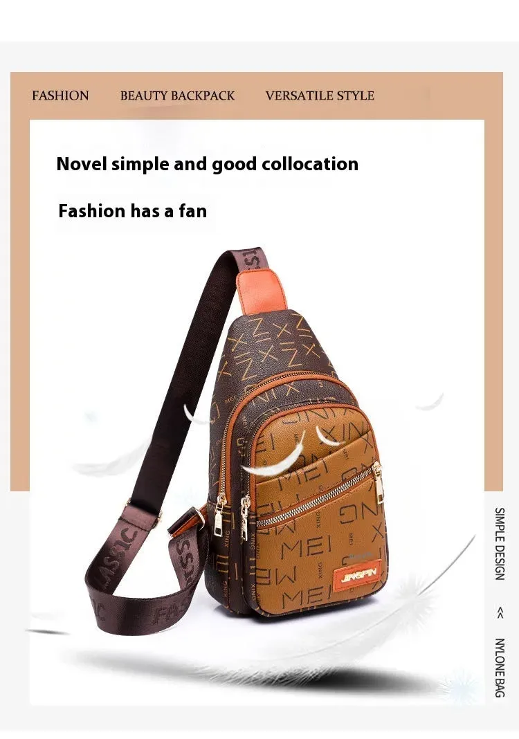 Women's Chest Bag Fashion Letters New Printed Crossbody Bag