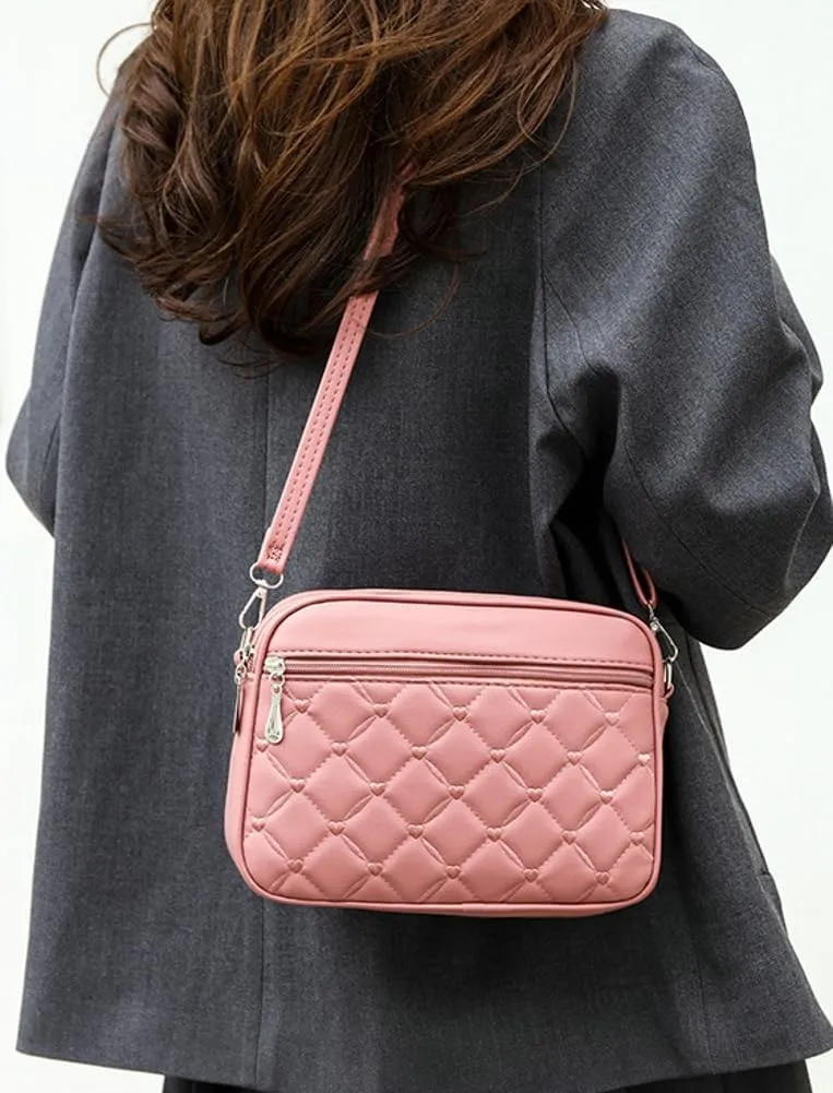 Women's Crossbody Bag Quilted Shoulder Handbg Small Purse Stachels Fashion Tote Bag Shoulder Handbags for Work Travel