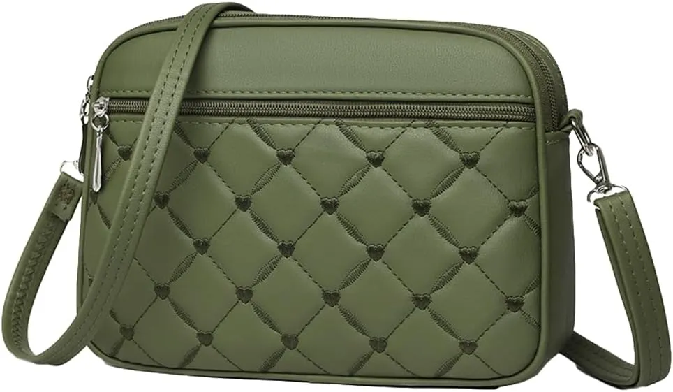 Women's Crossbody Bag Quilted Shoulder Handbg Small Purse Stachels Fashion Tote Bag Shoulder Handbags for Work Travel