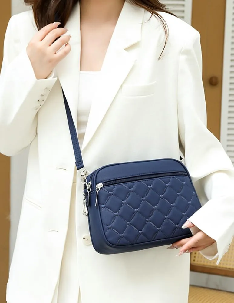 Women's Crossbody Bag Quilted Shoulder Handbg Small Purse Stachels Fashion Tote Bag Shoulder Handbags for Work Travel