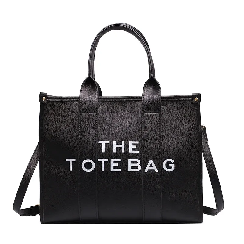 Women's Designer Tote Bag - PU Leather Shoulder & Crossbody Handbag with Clutch