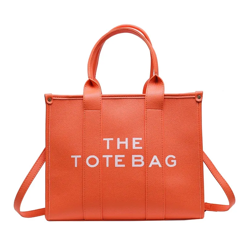 Women's Designer Tote Bag - PU Leather Shoulder & Crossbody Handbag with Clutch