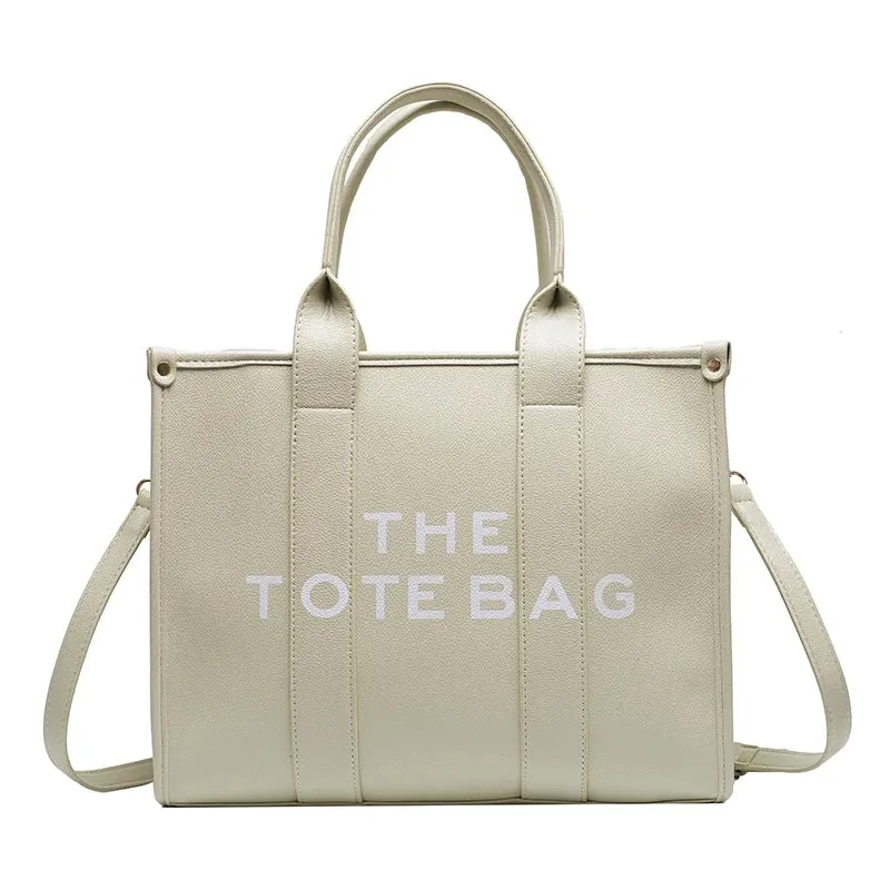 Women's Designer Tote Bag - PU Leather Shoulder & Crossbody Handbag with Clutch