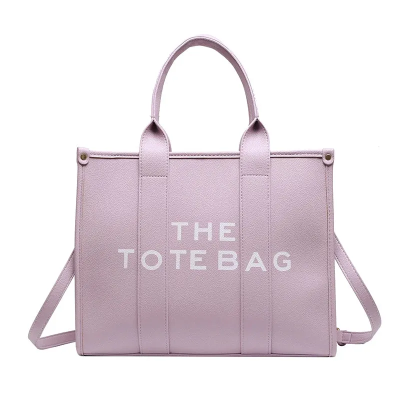 Women's Designer Tote Bag - PU Leather Shoulder & Crossbody Handbag with Clutch