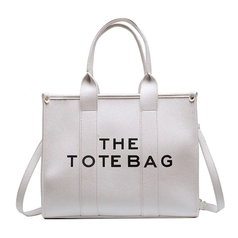 Women's Designer Tote Bag - PU Leather Shoulder & Crossbody Handbag with Clutch