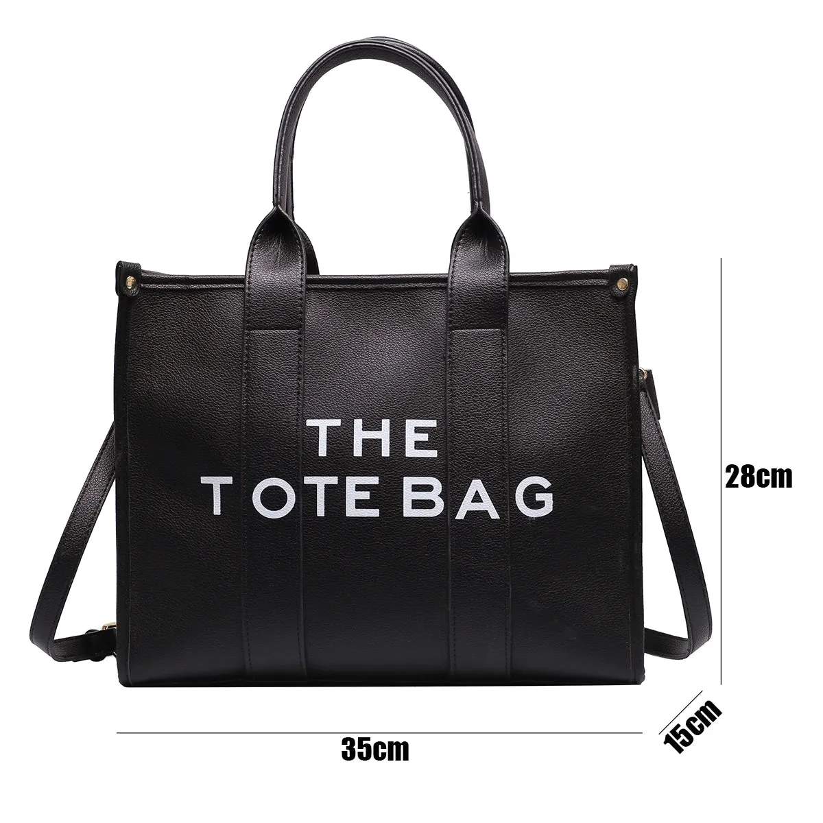 Women's Designer Tote Bag - PU Leather Shoulder & Crossbody Handbag with Clutch