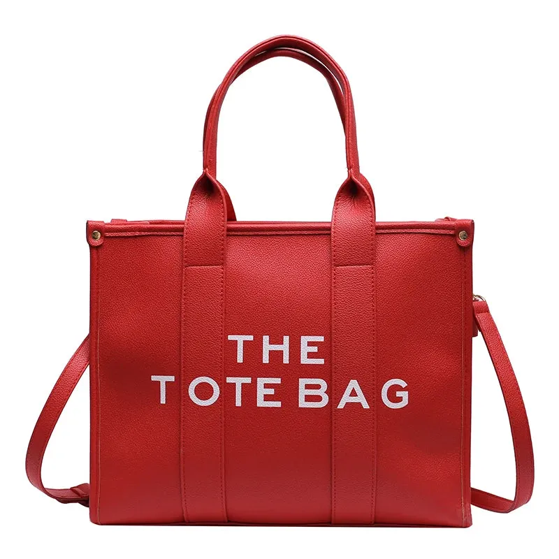 Women's Designer Tote Bag - PU Leather Shoulder & Crossbody Handbag with Clutch