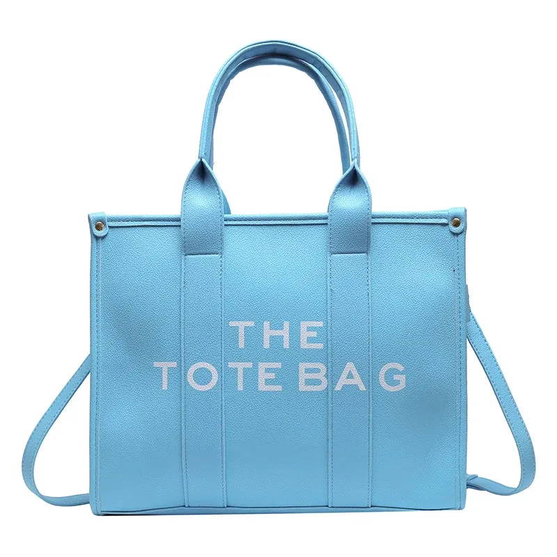 Women's Designer Tote Bag - PU Leather Shoulder & Crossbody Handbag with Clutch