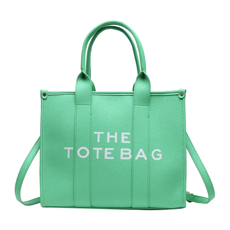 Women's Designer Tote Bag - PU Leather Shoulder & Crossbody Handbag with Clutch
