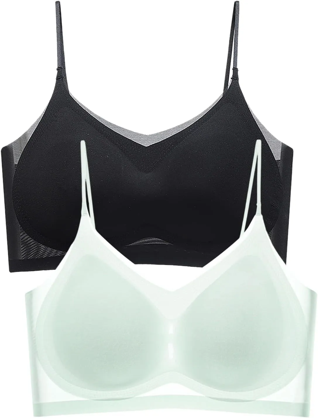 Womens Everyday Wear Push Up Bras Sexy Invisibles No Show Athletic Sporty for Large Bust Ice Silk Comfortable Soft