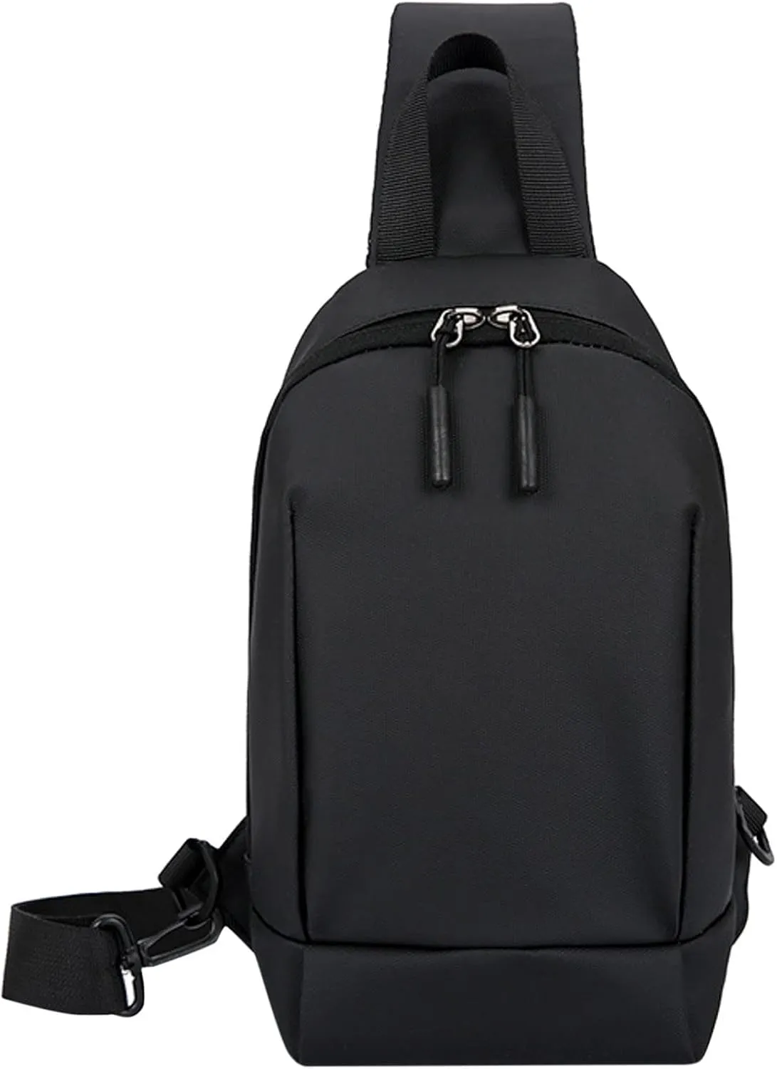 Women's Hiking Backpack Soft Leather Travel Purse Crossbody Wallet Purses with Card Slots Camera Shoulder Bag(Black)