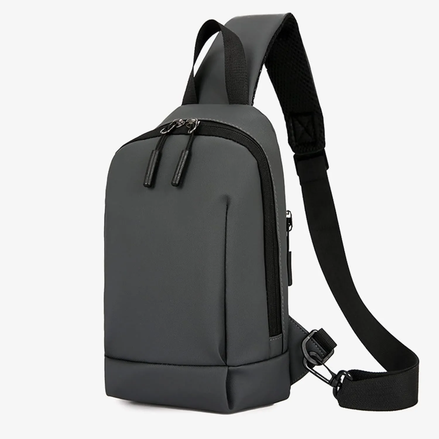 Women's Hiking Backpack Soft Leather Travel Purse Crossbody Wallet Purses with Card Slots Camera Shoulder Bag(Grey)