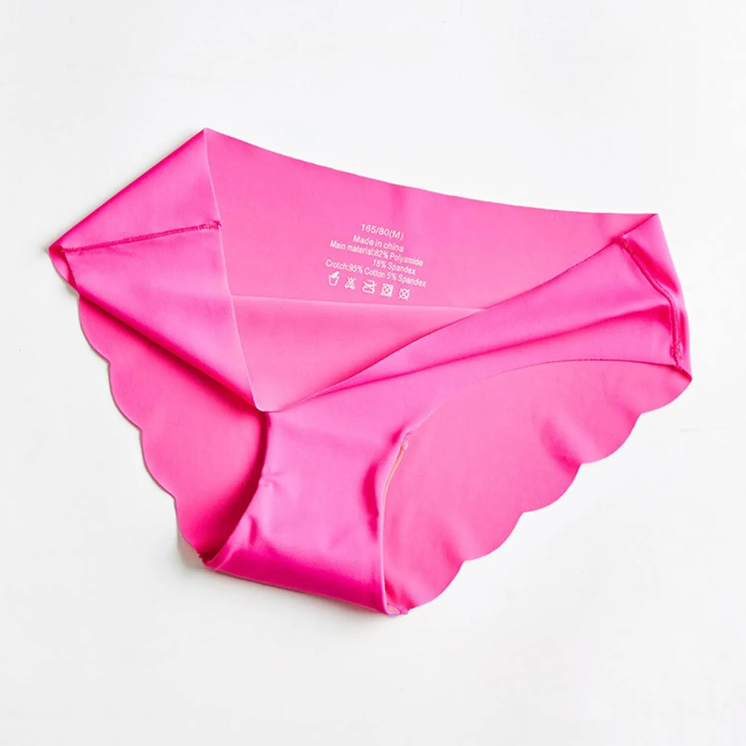 Women's Ice Silk No Show Cheeky Underwear Sporty Thongs Butt Lifting Panties Breathable Low Waist Underpants Soft