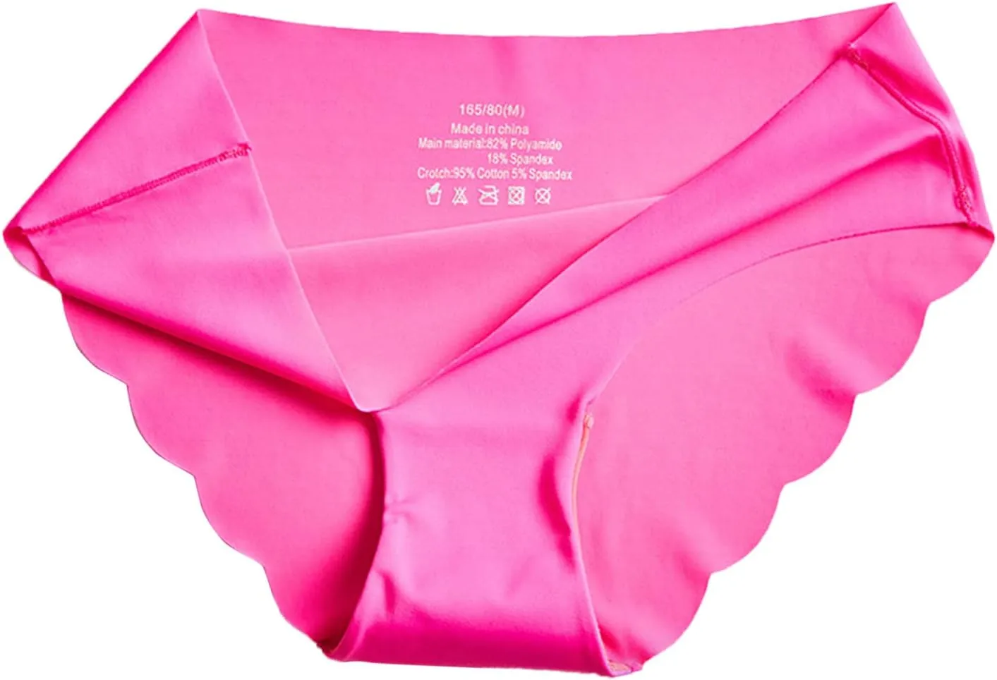 Women's Ice Silk No Show Cheeky Underwear Sporty Thongs Butt Lifting Panties Breathable Low Waist Underpants Soft