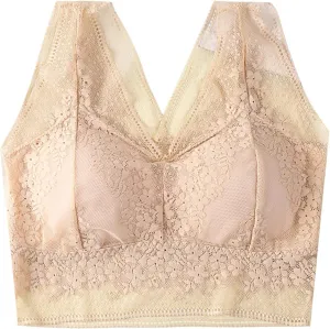Women's Lace Sports Bras for Women High Support Compression Running Sporty High Impact Sexy Wireless Wirefree Push Up