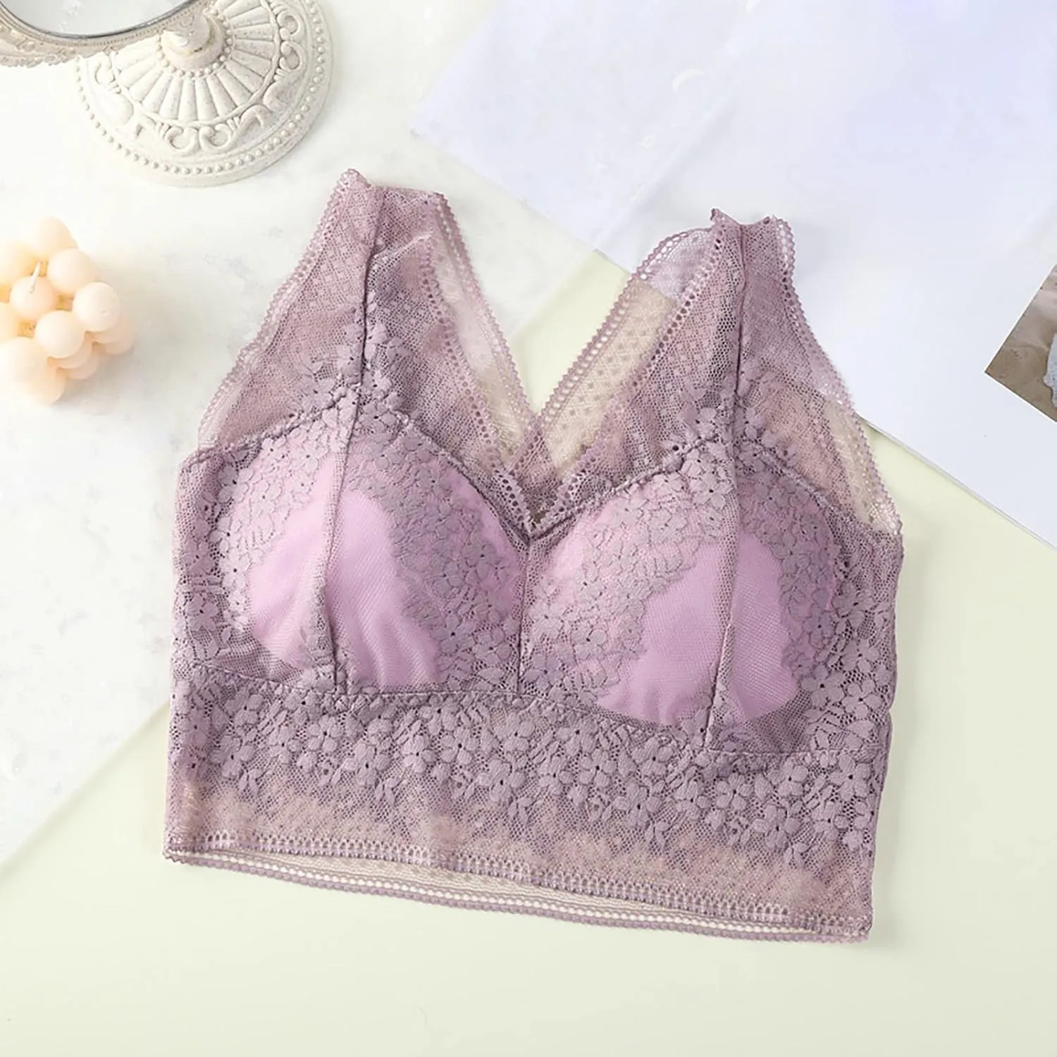 Women's Lace Sports Bras for Women High Support Compression Running Sporty High Impact Sexy Wireless Wirefree Push Up