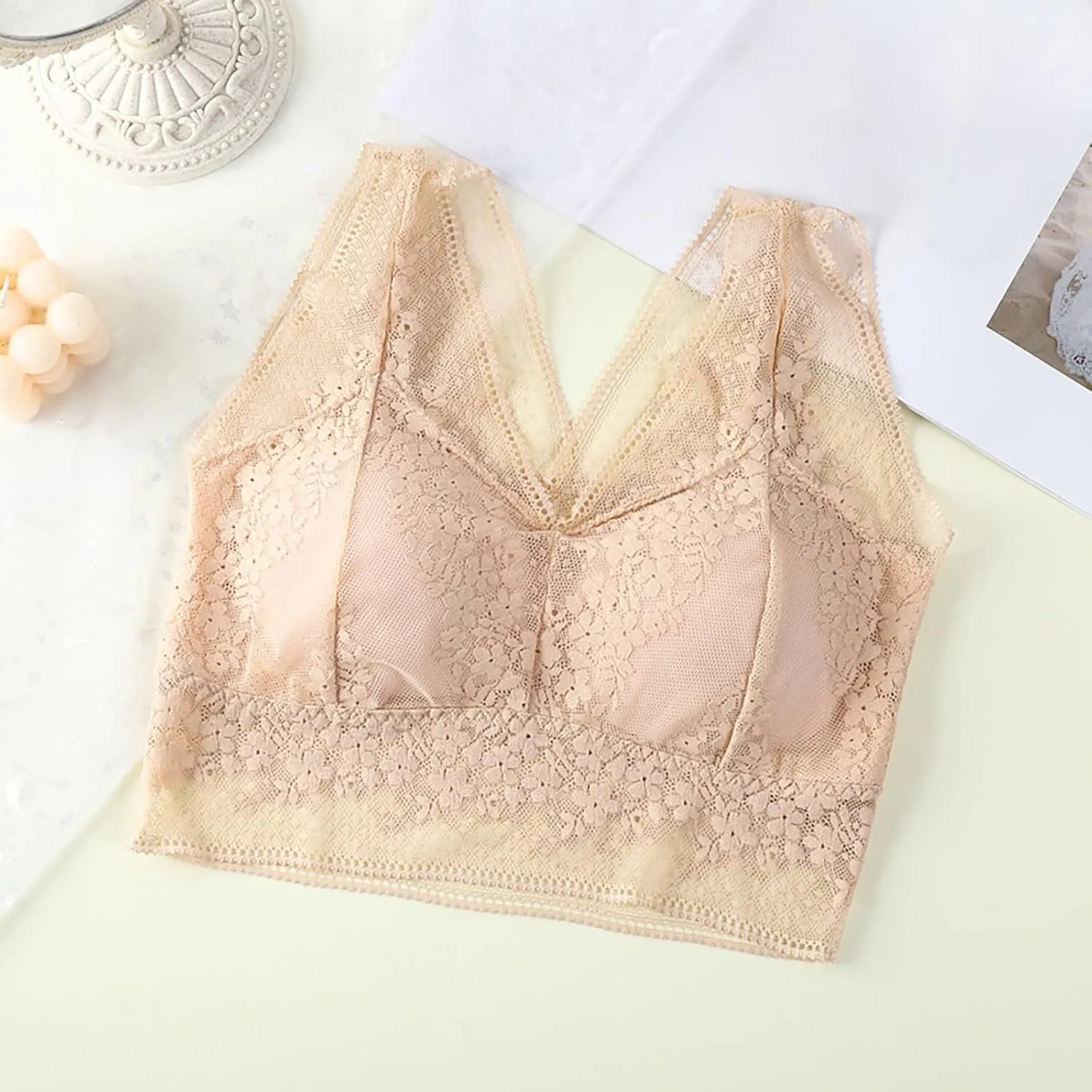 Women's Lace Sports Bras for Women High Support Compression Running Sporty High Impact Sexy Wireless Wirefree Push Up