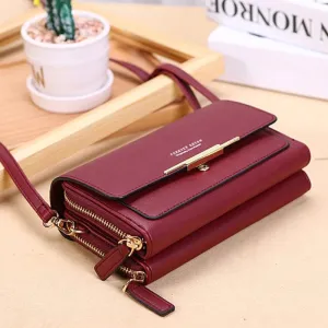 Women's Large Capacity Wallet & Shoulder Bag – Korean Style Multi-Card Handbag