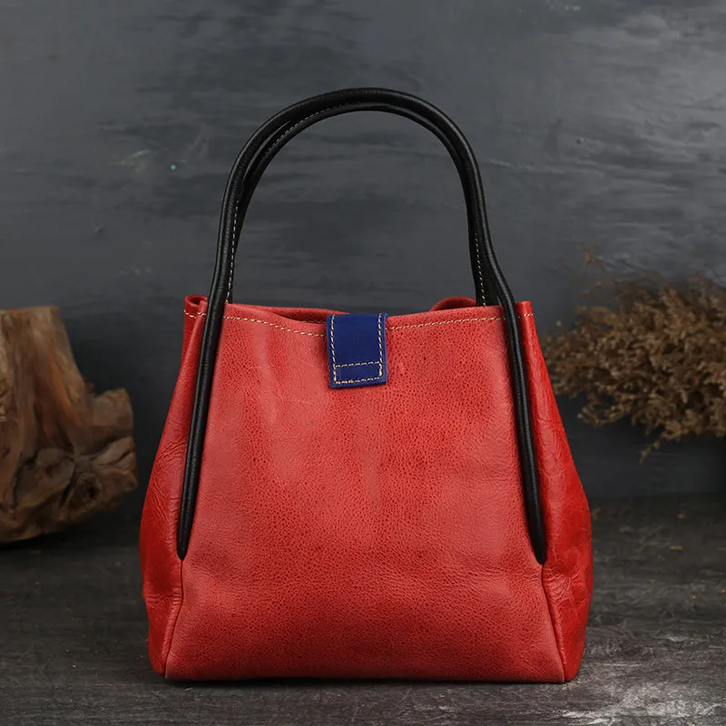 Womens Leather Bucket Bag Purse Leather Tote Handbags for Women
