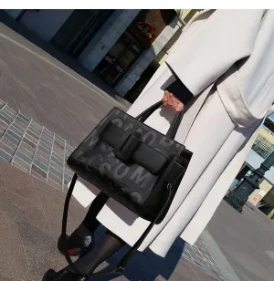 Women’s Leather Shoulder Bag – Fashion Handbag with Retro Embossing, Large Tote Purse, Stylish Ladies Tote Bag