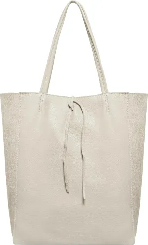 Women's Leather Tote Bag with Zipper for Shopping, Travel and Work - Large Italian Shoulder Handbags
