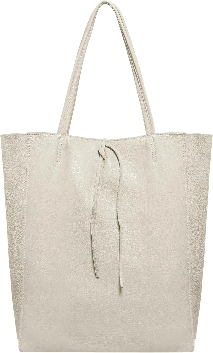 Women's Leather Tote Bag with Zipper for Shopping, Travel and Work - Large Italian Shoulder Handbags
