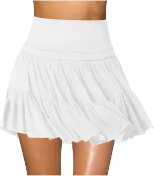Women's Tennis Skirts Pleated Mini Skirts with Shorts A Line Flowy Skirts for Golf Running Trendy Athletic Skorts