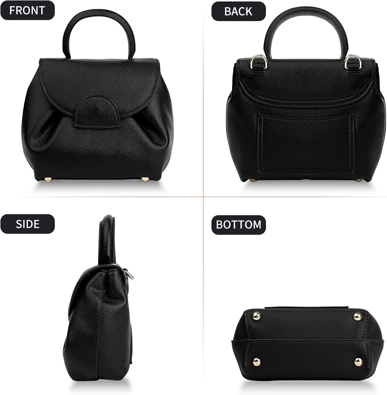 Women's Top-Handle Handbags,Top Handle Bag,Designer Bags for Women,Luxury Handbags,Mini Faux Leather Shoulder Bag